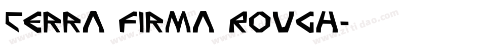 Terra Firma Rough字体转换